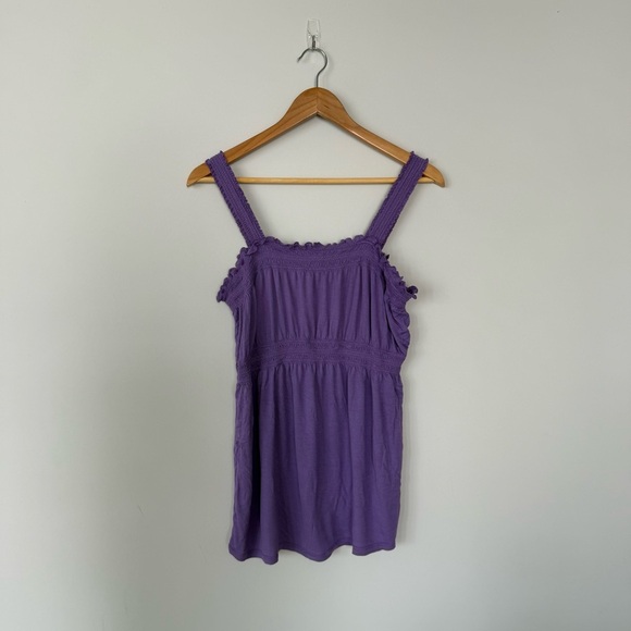 3/$20⚡️ Vintage Route 66 Purple Y2K Babydoll Sleeveless Tank Top Stretch - Picture 3 of 11